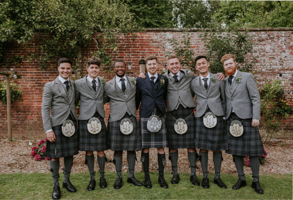 Grey tartan kilt outfit