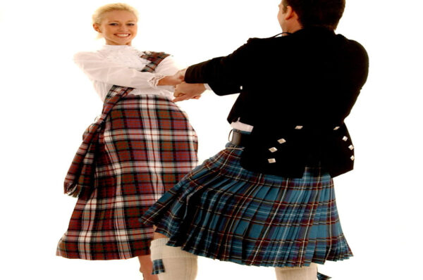 women wear wedding kilt