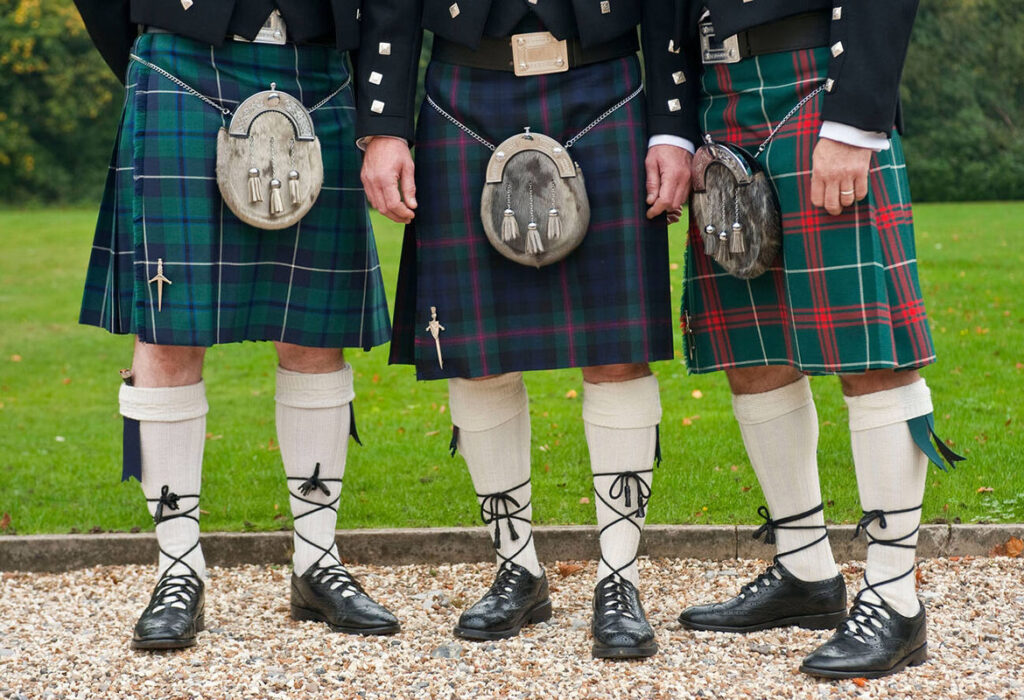 Scottish Black Stewart Tartan Kilt