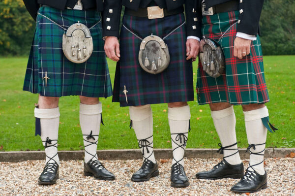 Scottish Black Stewart Tartan Kilt