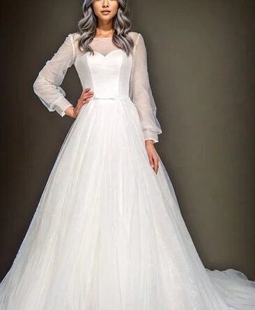 plus size tulle wedding dress